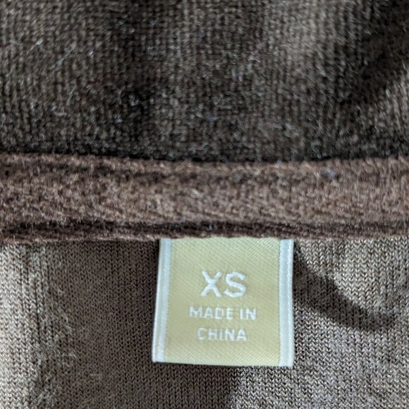 MICHAEL KORS Women's Full Zip Velvet Turtleneck Jacket Size XS Brown - Picture 8 of 11